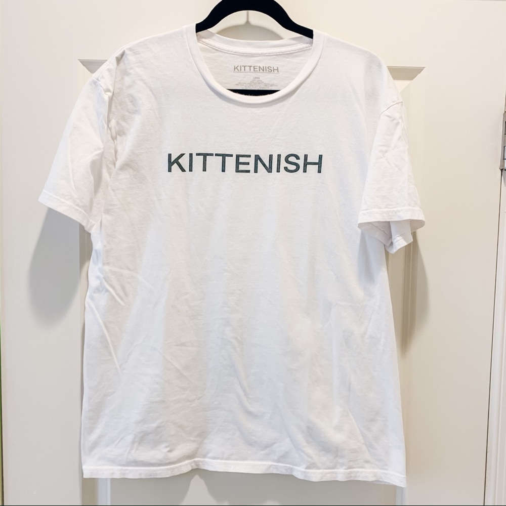 Kittenish White Logo Tee